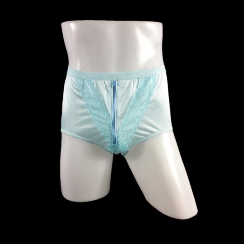 Fair Blue Panty Sexy Erotic Zip Zipper Undies Open Split Men Etsy