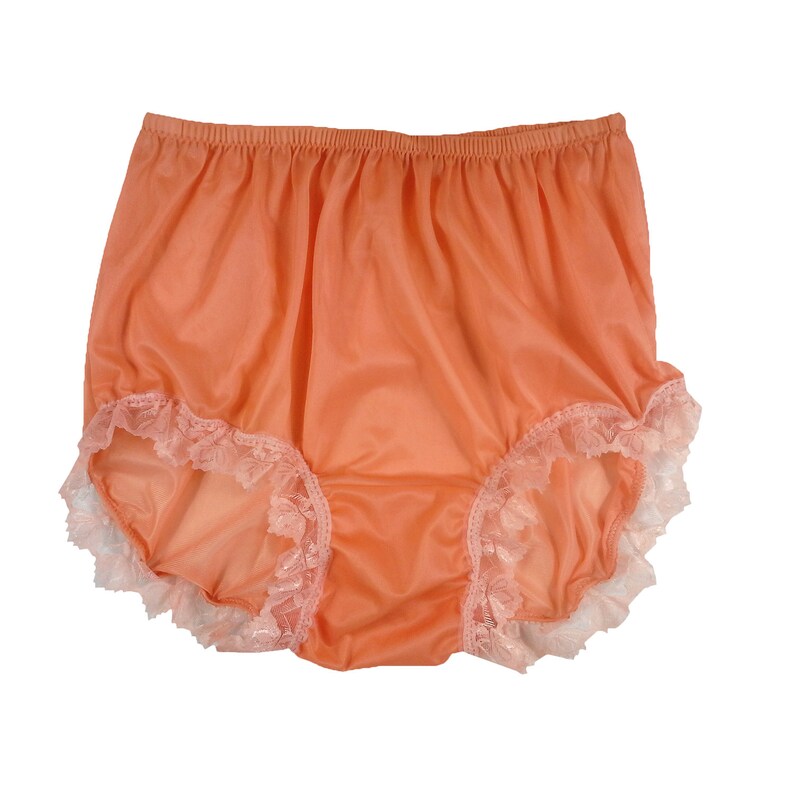 17 color New Vintage Briefs Panties Nylon Large Double Mushroom Gusset Adult Sissy Orange Knickers Mens Women Undies Granny Lingerie