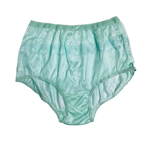 High Waisted Panties. Classic Panties Style. Floral Sage Green