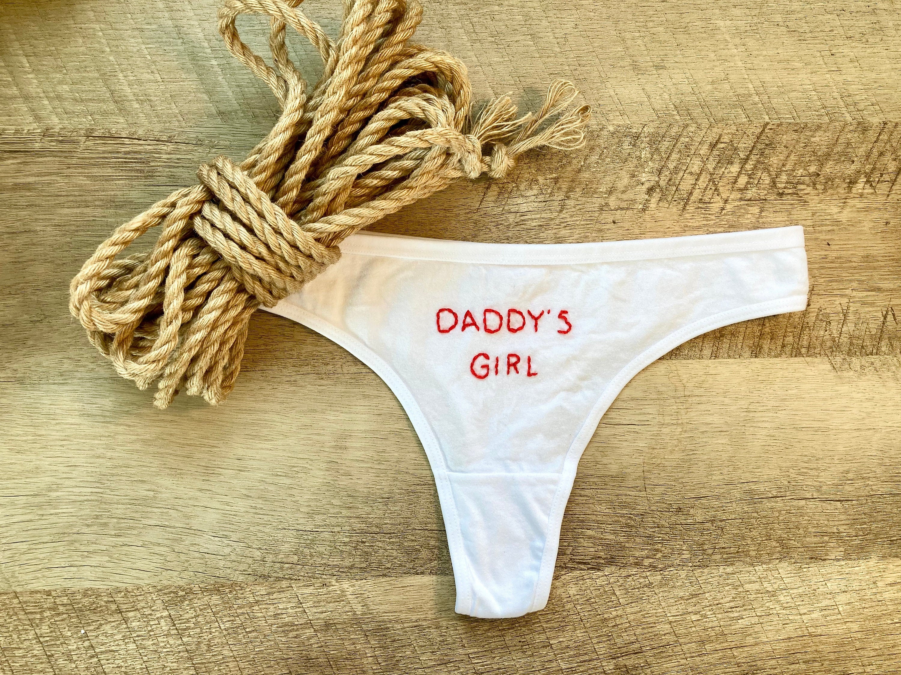 Hand Embroidered NSFW Panties Embroider Underwear panties DADDY'S GIRL  thong Underwear Inappropriate/sexy/fun Lingerie/undergarment -  Canada