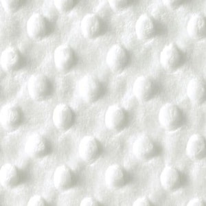 May include: White fabric with a textured pattern of small raised circles.