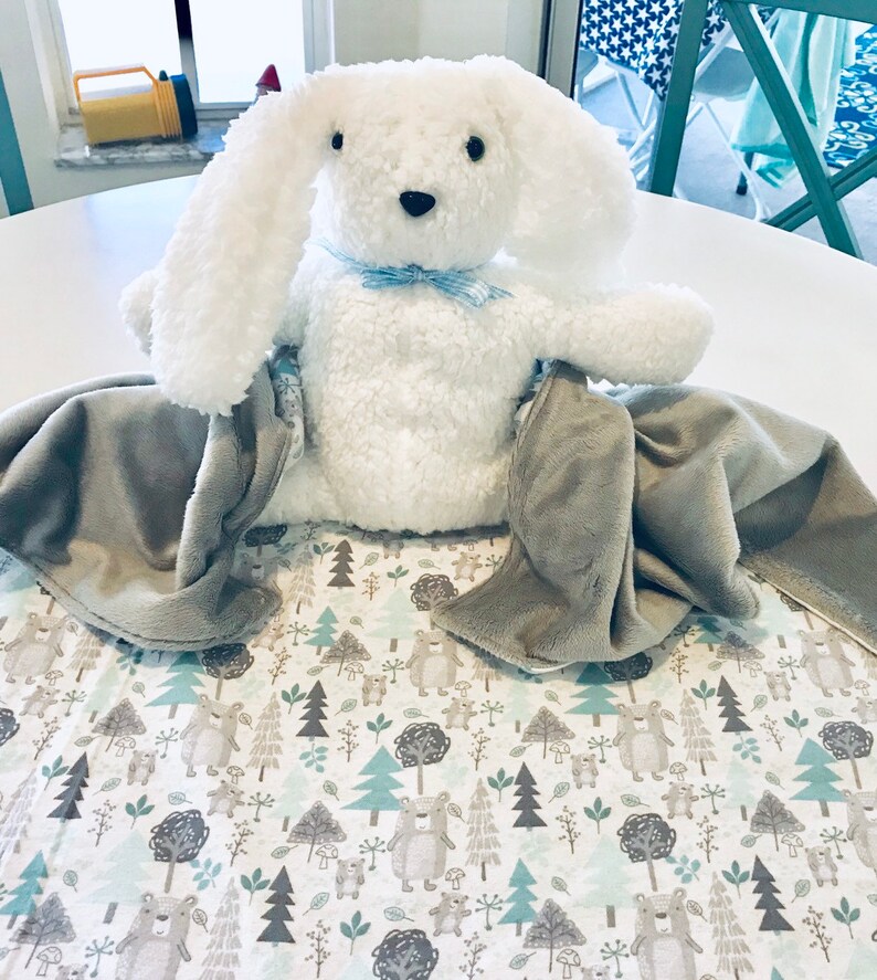 Minky Blanket Bedding Security Blanket Woodland Themed Baby Blanket Nursery Bedding Nursery Infant Woodland Shower
