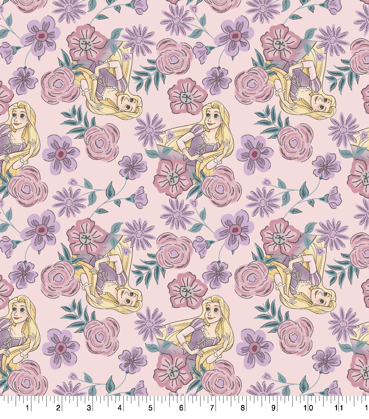 Rapunzel Floral Cotton Fabric by the Yard, Fabric, Cotton, Masks, Crafts,  Material, Princess Toddler, Nursery, Infant, Girl - Etsy, image size:1200x1360