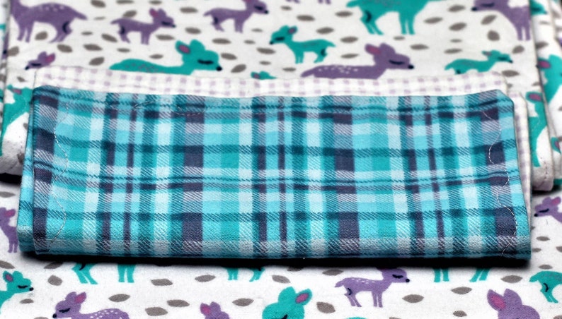 Deer woodland themed shower fawn 5 Piece Baby Girl Gift Set Nursery Burp Cloths Baby Bedding Washcloths