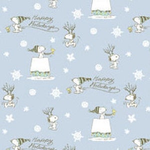 Peanuts Happy Holidays Cotton Fabric by the yard, fabric, Snoopy, Charlie Brown, cotton, masks, craft, material, toddler, adult, boy, girl
