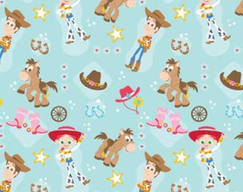 Toy Story Cotton Fabric by the yard, fabric, cotton, masks, crafts, material, toddler, nursery, infant, sheets, Woody