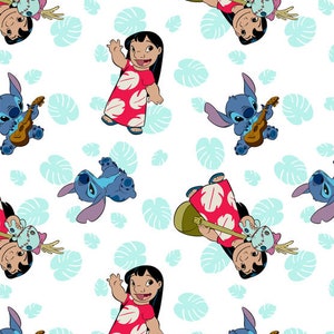 Parure de lit Lilo et Stitch en costume Hawaiien - Ma Parure