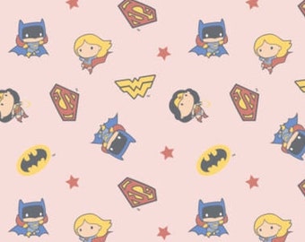 Tela de algodón con licencia de superhéroes de DC Comics cortada a medida, tela, algodón, máscaras, manualidades, material, niño, adulto, bebé, niño, niña