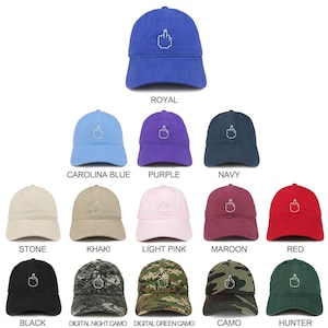 Stitchfy Middle Finger Hand Embroidered Unstructured Cotton Dad Hat