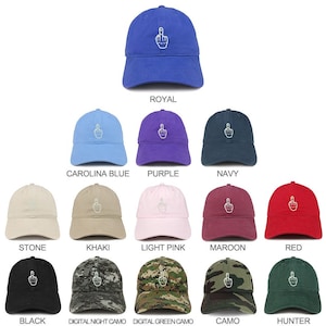 Stitchfy Middle Finger Embroidered Unstructured Cotton Dad Hat