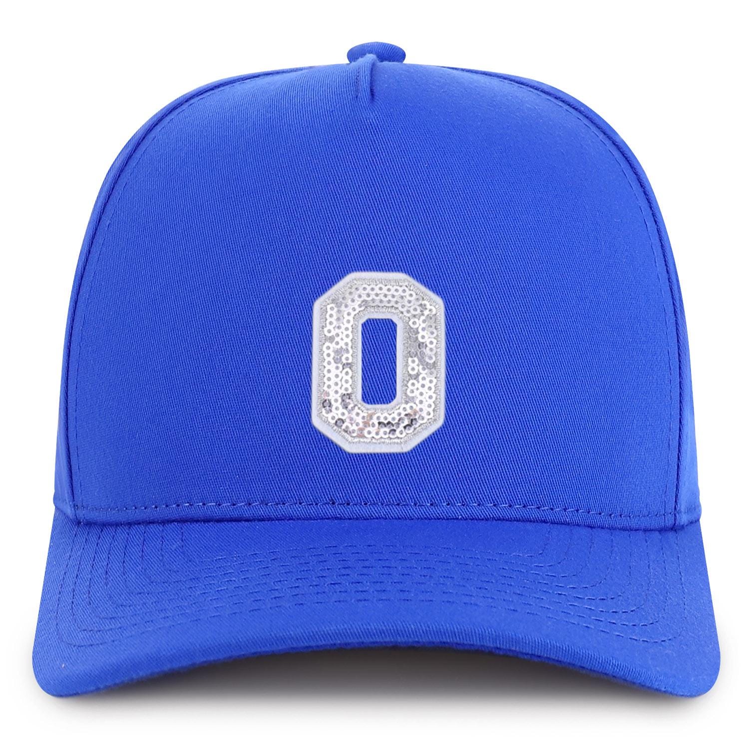 スティッチファイ レターO スパンコールパッチ 5パネル コットン