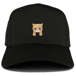 Stitchfy Yellow Norwegian Forest Cat Kitten Patch Casquette de baseball structurée (SF-AP0066-27-079)