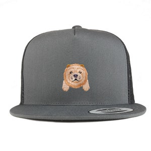 Stitchfy Chow Chow Patch 5 Panel Flatbill Trucker Cap (SF-AP0008-FLX-6006)