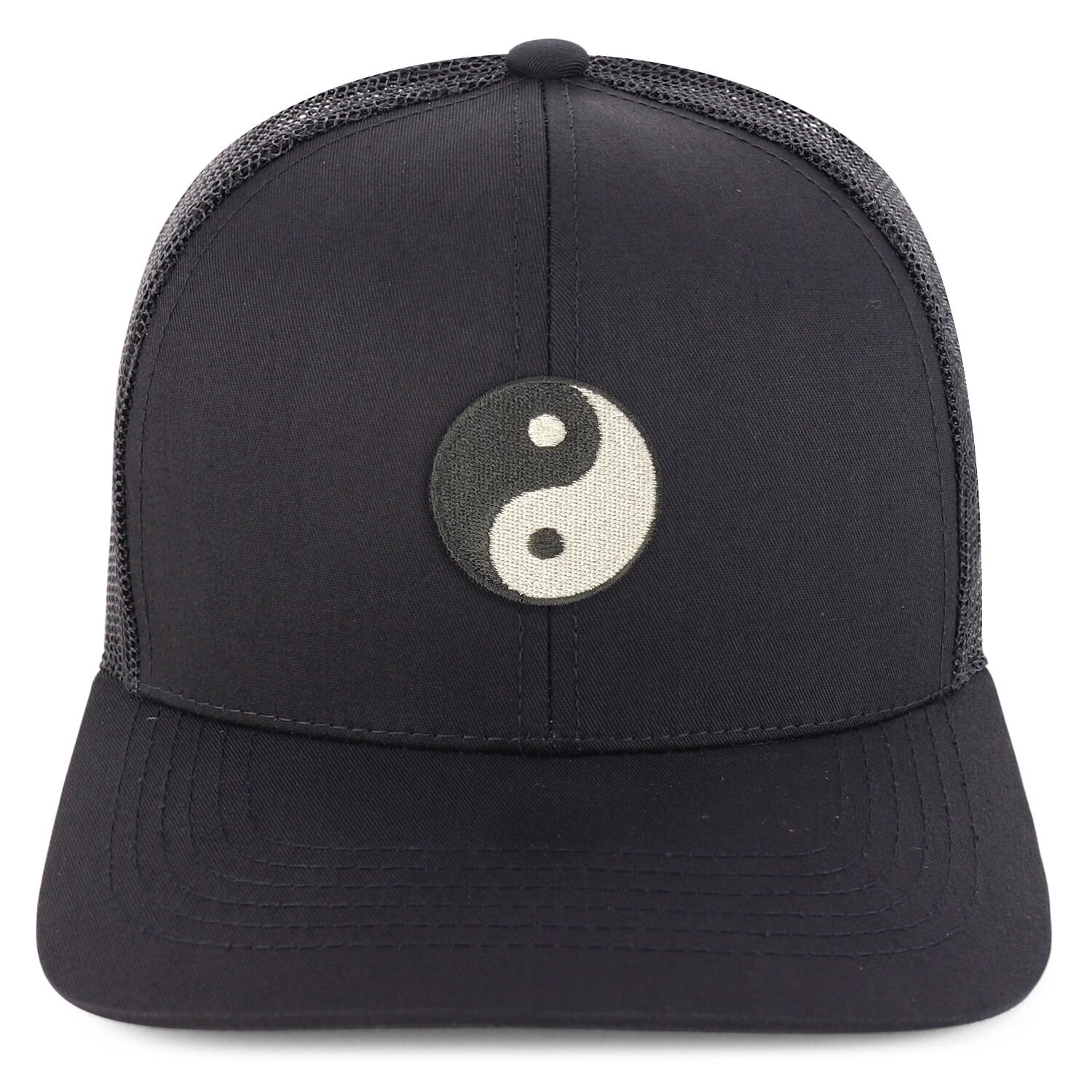 Stitchfy 陰陽刺繍メッシュトラッカーベースボールキャップ (SF-LOG009