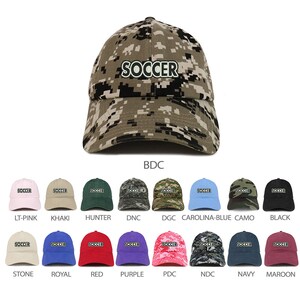 Stitchfy Soccer Embroidered Low Profile Soft Cotton Brushed Baseball Cap