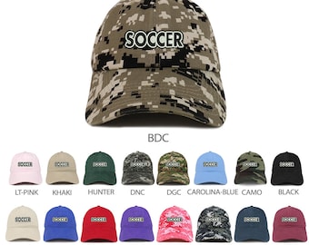 Stitchfy Soccer Embroidered Low Profile Soft Cotton Brushed Baseball Cap