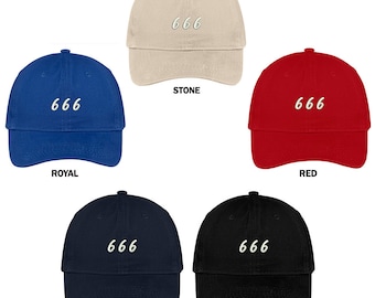 Stitchfy 666 ricamato Cap Premium cotone cappello di papà