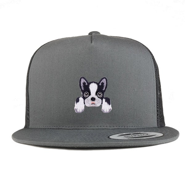 Boston Terrier Embroidered Dad Hat - Navy Brushed Cotton Low Profile Baseball Cap, Adjustable, One Size - View #14