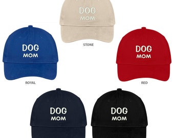 Stitchfy Dog Mom Embroidered Low Profile Deluxe Cotton Cap Dad Hat