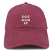 Trendy Apparel Shop "Dog Mom AF" Embroidered Cotton Twill Dad Hat - Adjustable, Low Profile