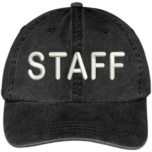 Stitchfy Staff Embroidered Unstructured Low Profile Washed Pigment Dyed Baseball Cap (SF-TXT097-MGC-7601)