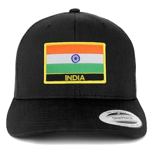 Stitchfy India Flag Patch Retro Trucker Mesh Cap