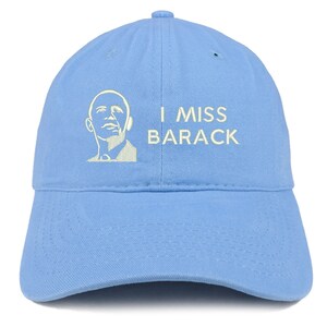 Stitchfy I Miss Barack and Portrait Embroidered Brushed Cotton Cap image 4