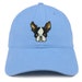Boston Terrier Embroidered Dad Hat - Navy Brushed Cotton Low Profile Baseball Cap, Adjustable, One Size - View #11