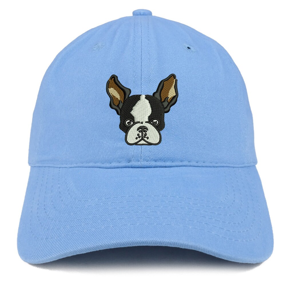 Stitchfy Boston Terrier Embroidered Brushed Cotton Dad Hat - Etsy