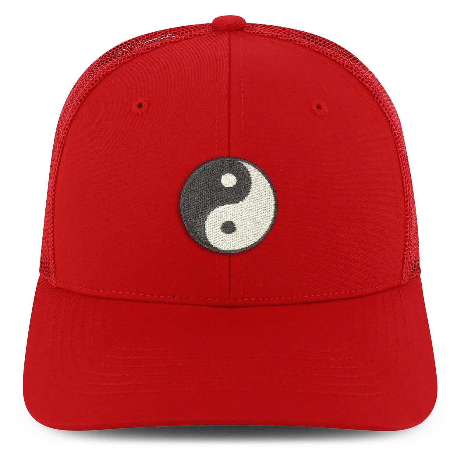 Stitchfy 陰陽刺繍メッシュトラッカーベースボールキャップ (SF-LOG009