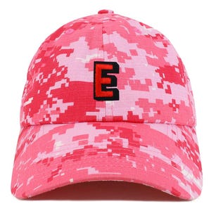 Gorra de béisbol de algodón suave de perfil bajo con parche del alfabeto E de Stitchfy (SF-AP0092-SAN-CP77)