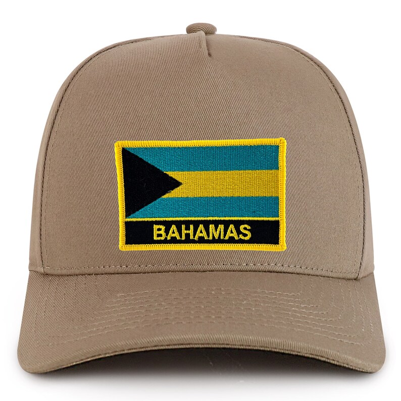 Stitchfy Bahamas Flag Embroidered Patch 5 Panel Cotton Pro Style Cap ...
