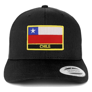 Stitchfy Chile Flag Patch Retro Trucker Mesh Cap