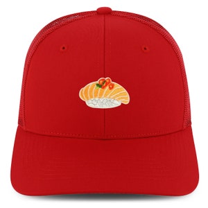 Stitchfy Laxmage Sushi Broderad Patch Strukturerad 6 Panel Mesh Back Trucker Cap (SF-AP0216-NIS-GNV-003 M)