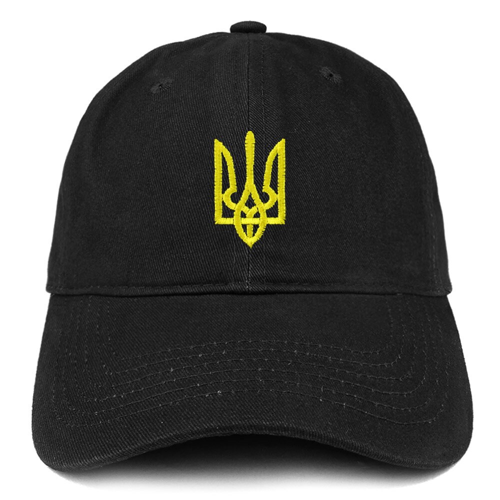 Stitchfy Ukrainian National Symbol Embroidered Low Profile Soft Cotton Baseball Cap (SF-LOG2025-SAN-CP77)