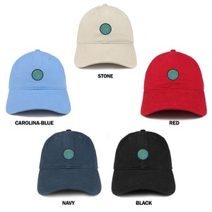 Stitchfy Small Earth Quality Embroidered Low Profile Brushed Cotton Dad Hat Cap