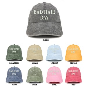 Stitchfy Bad Hair Day Embroidered 100% Cotton Baseball Cap