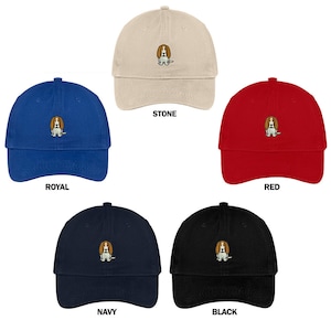 Stitchfy Basset Hound Dog Breed Embroidered Soft Cotton Low Profile Dad Hat Baseball Cap