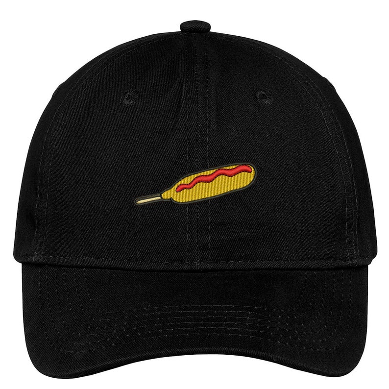 Stitchfy Corn Dog Embroidered Low Profile Soft Cotton Brushed Cap