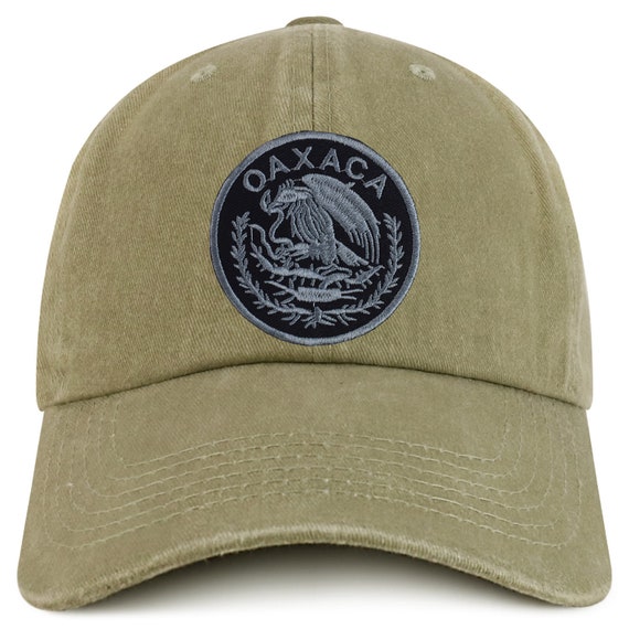 Trendy Apparel Shop Mexico Eagle Baseball Cap – Structured Circular Logo Embroidered Hat, Charcoal Black, One Size - View #4