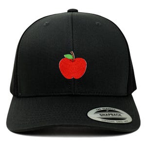 Stitchfy Apple Fruit Patch 6 Panel Retro Apple Fruiter Mesh Cap (SF-AP0114-FLX-6606)