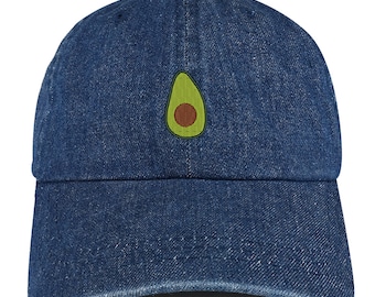 Stitchfy Avocado Embroidered 100% Cotton Denim Cap Dad Hat