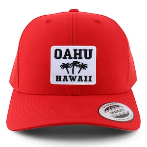 Stitchfy Oahu Hawaii Patch 6 Panel Retro Baseball Mesh Keps (SF-EP-LOG1429-FLX-6606)