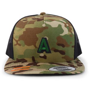 Gorra de camionero de 5 paneles con parche del alfabeto A de Stitchfy (SF-AP0088-FLX-6006)