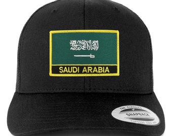 Stitchfy Saoedi-Arabië vlagpatch Retro Trucker Mesh Cap