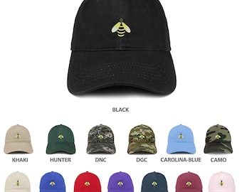 Stitchfy Cartoon Bee Embroidered 100% Cotton Adjustable Cap Dad Hat