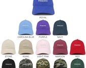 Stitchfy Princess Small Font Embroidered Brushed Cotton Cap