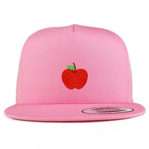 Stitchfy Apple Fruit Patch 5 Panel Flatbill Apple Fruiter Cap  (SF-AP0114-FLX-6006)