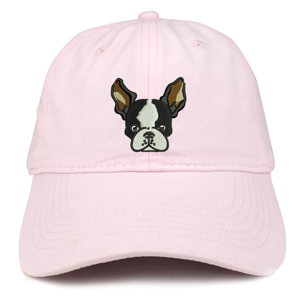 Stitchfy Boston Terrier Embroidered Brushed Cotton Dad Hat - Etsy