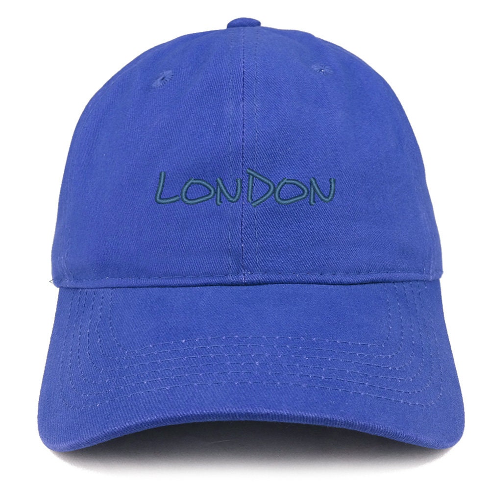 Stitchfy London Text Embroidered 100% Cotton Adjustable Cap | Etsy